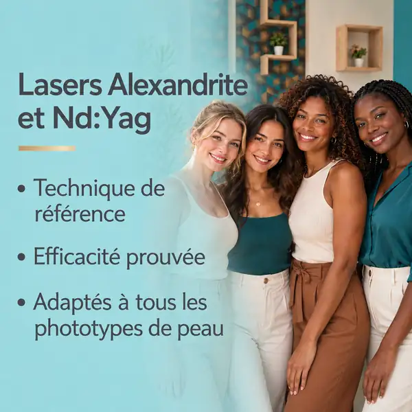 Lasers Alexandrite et Nd:Yag pour différents phototypes – version mobile